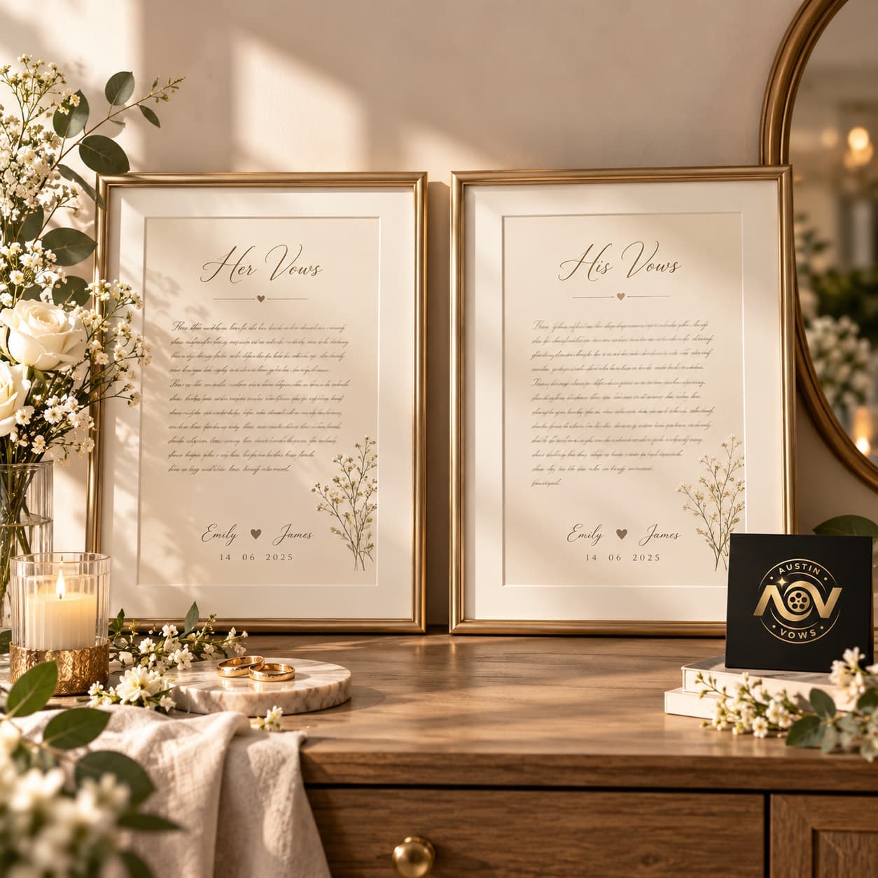 Framed Wedding Vows Print